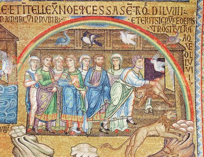 The Flood, (detail) by Byzantine School
